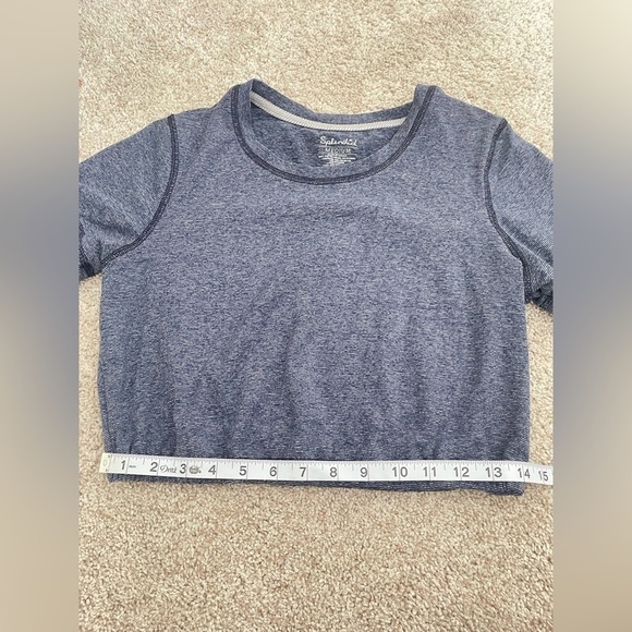 Splendid Studio Cropped Short Sleeve Top *NEW* workout fitness top - Picture 7 of 9